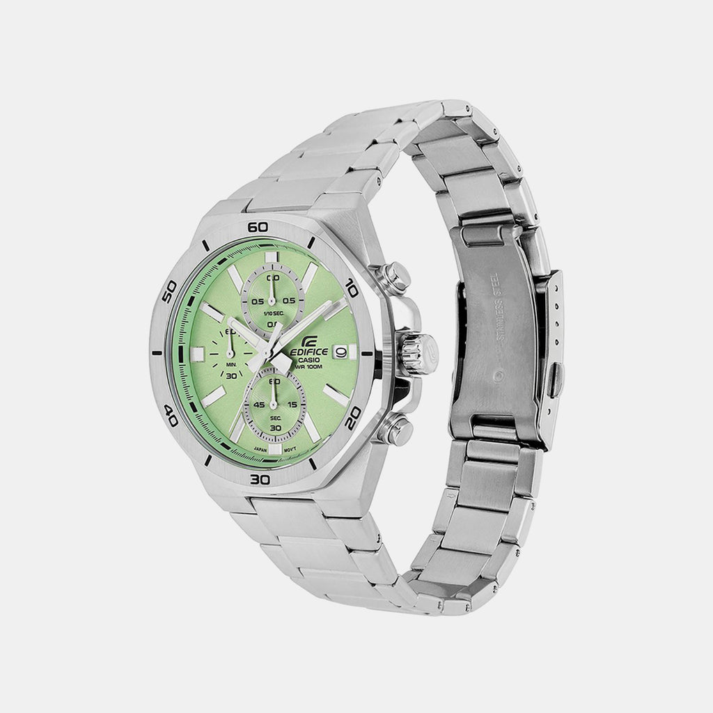Edifice Men Quartz Green Dial Chronograph Stainless Steel Watch ED637