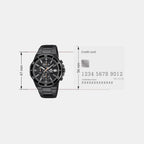 Edifice Men Quartz Black Dial Chronograph Stainless Steel Watch ED638