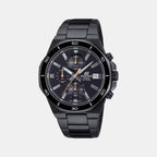 Edifice Men Quartz Black Dial Chronograph Stainless Steel Watch ED638