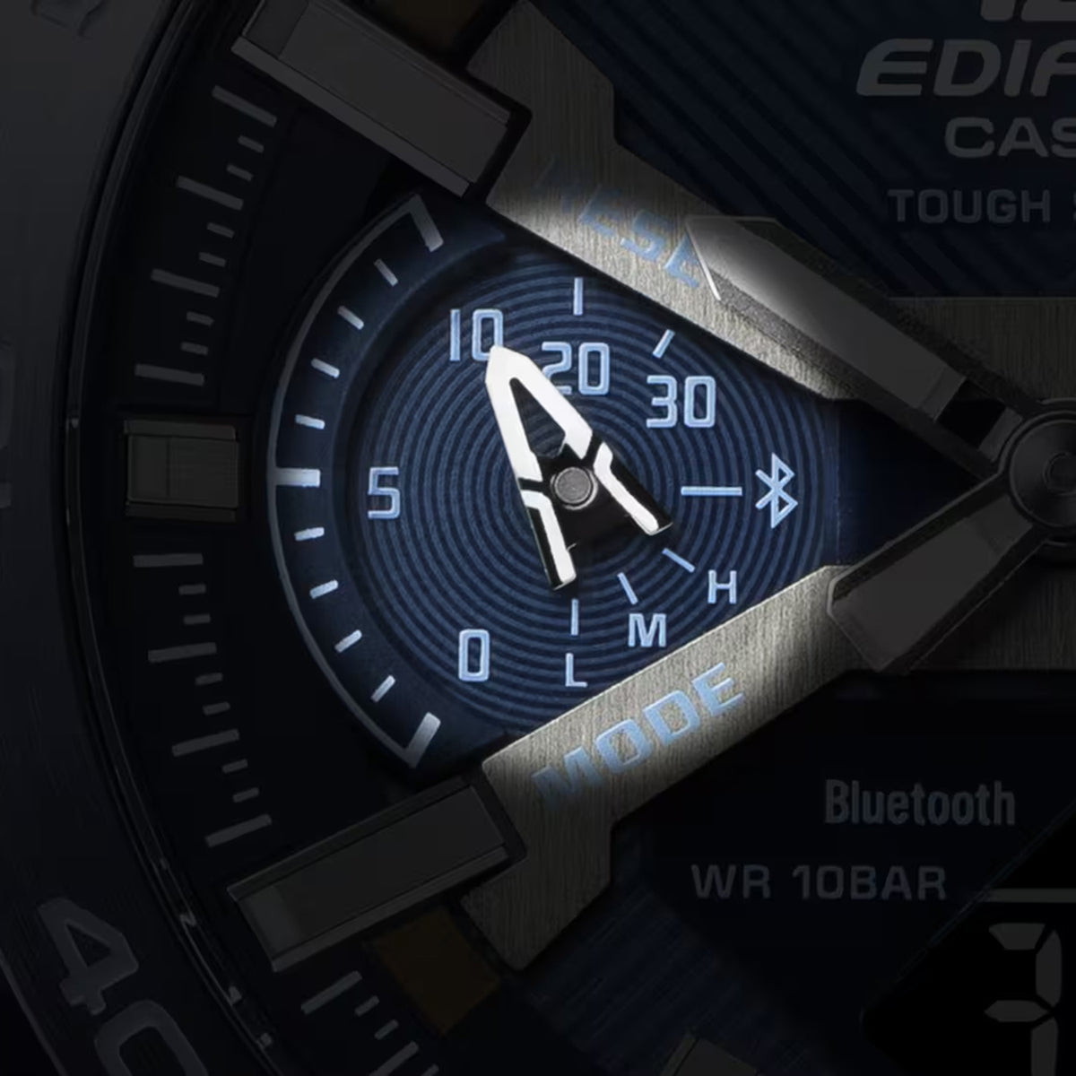 Edifice Men Quartz Navy Dial Analog-Digital Stainless Steel Watch ED639
