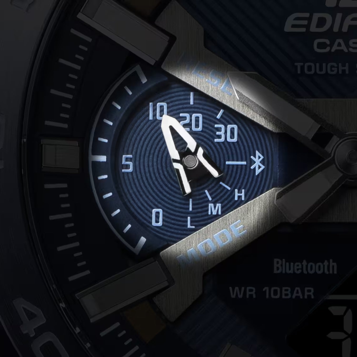 Edifice Men Quartz Navy Dial Analog-Digital Stainless Steel Watch ED639
