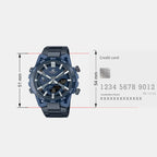 Edifice Men Quartz Navy Blue Dial Analog-Digital Stainless Steel Watch ED640