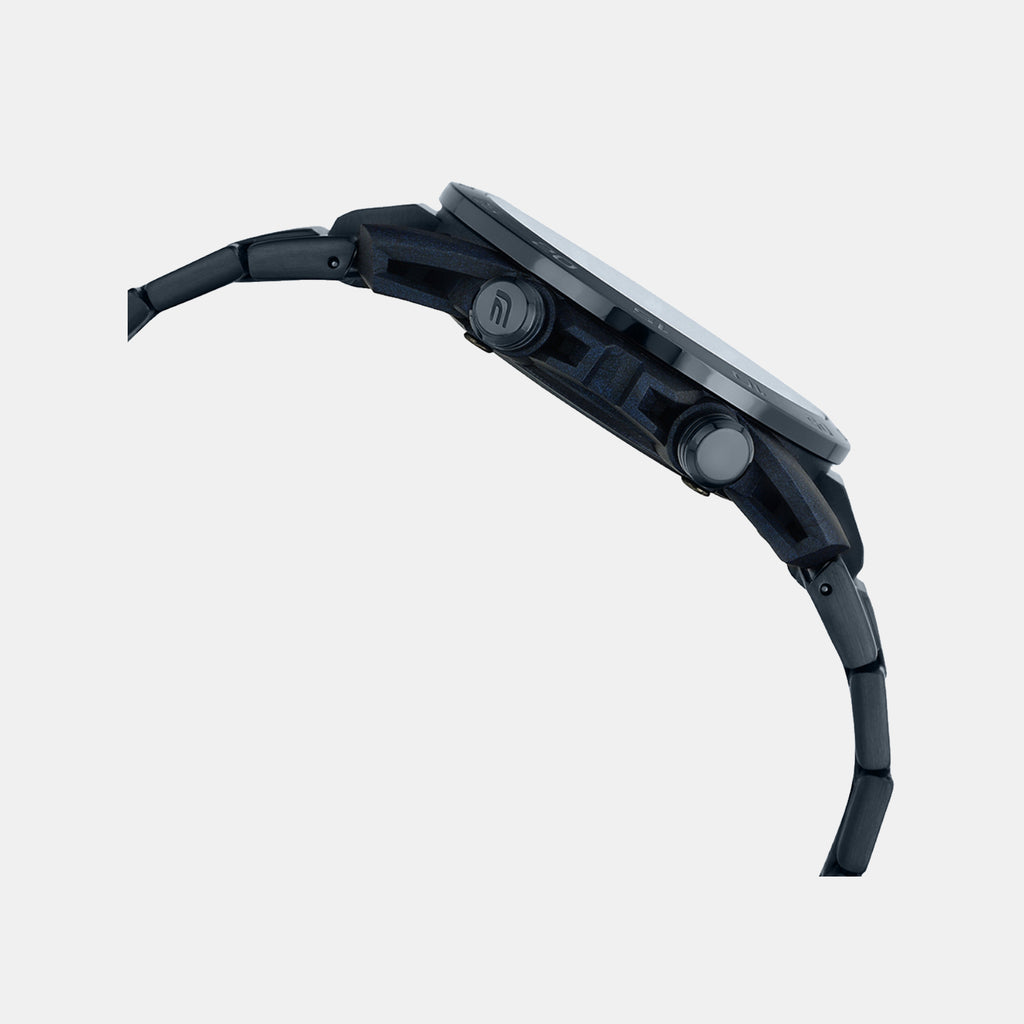 Edifice Men Quartz Navy Blue Dial Analog-Digital Stainless Steel Watch ED640