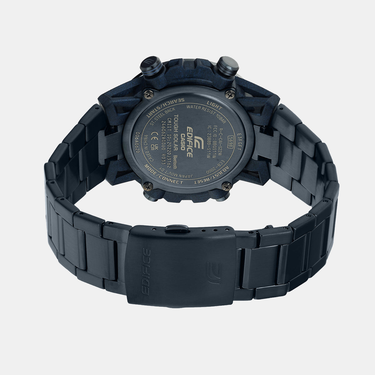Edifice Men Quartz Navy Dial Analog-Digital Stainless Steel Watch ED640