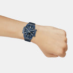 Edifice Men Quartz Navy Blue Dial Analog-Digital Stainless Steel Watch ED639