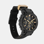 Edifice Men Quartz Black Dial Chronograph Alcantara Watch ED641