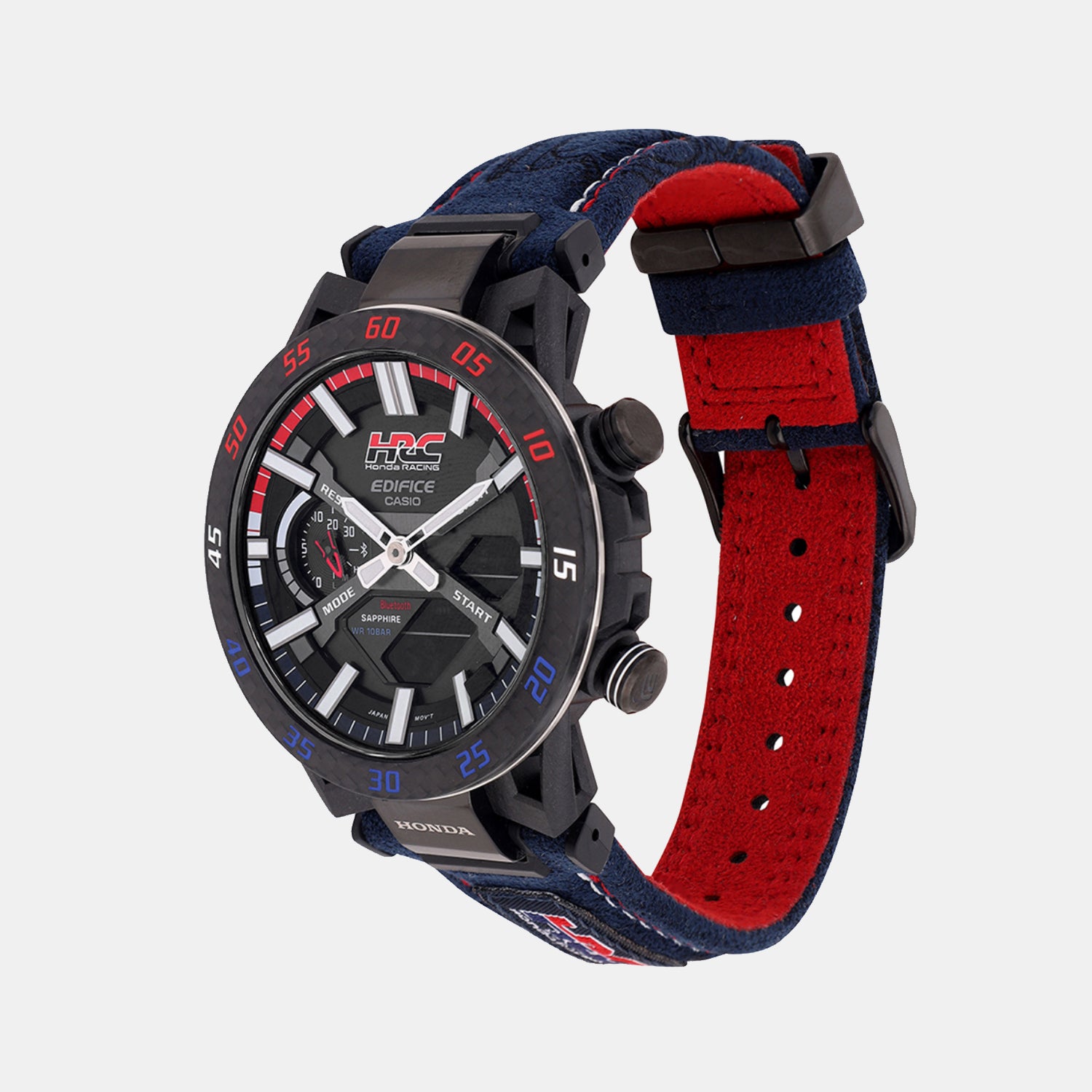 Edifice Men Quartz Black Dial Analog-Digital Alcantara Watch ED642