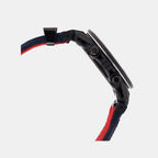 Edifice Men Quartz Black Dial Analog-Digital Alcantara Watch ED642