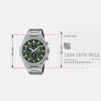 Edifice Men Quartz Green Dial Chronograph Stainless Steel Watch ED643