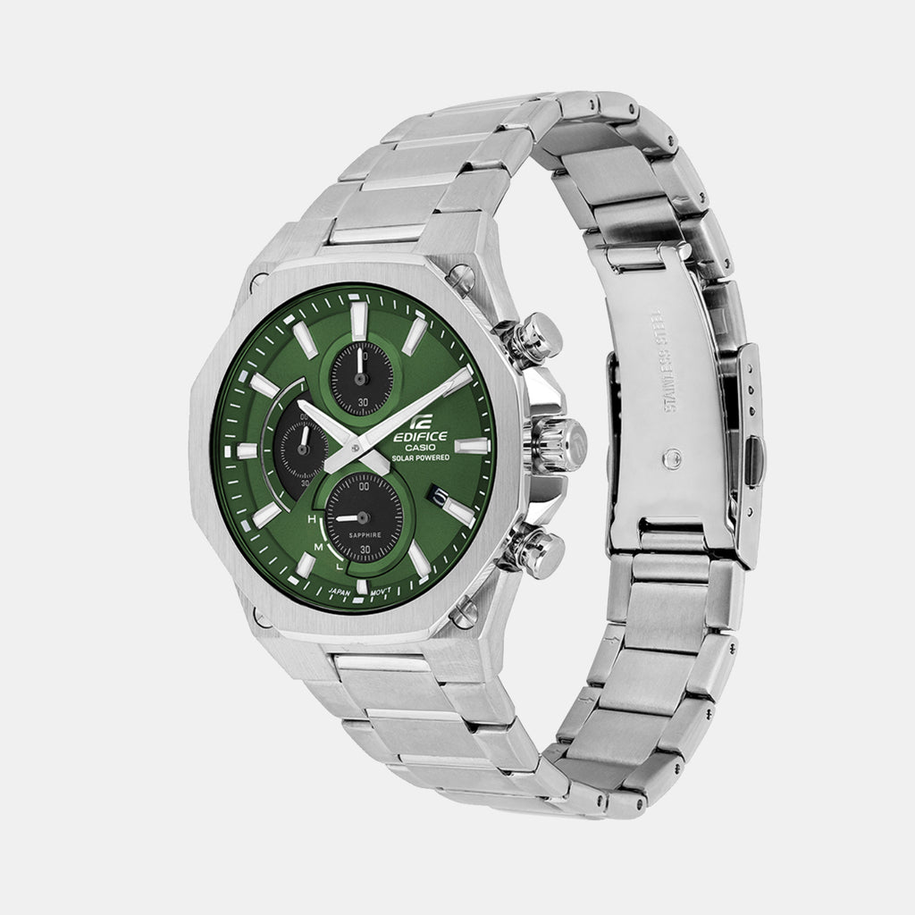 Edifice Men Quartz Green Dial Chronograph Stainless Steel Watch ED643