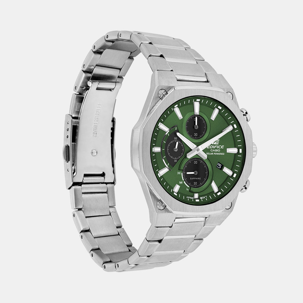 Edifice Men Quartz Green Dial Chronograph Stainless Steel Watch ED643