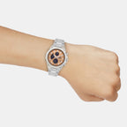 Edifice Men Quartz Orange Dial Chronograph Stainless Steel Watch ED644