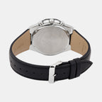 Edifice Men Quartz Black Dial Analog Leather Watch ED645