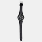 Edifice Men Quartz Black Dial Analog Leather Watch ED645