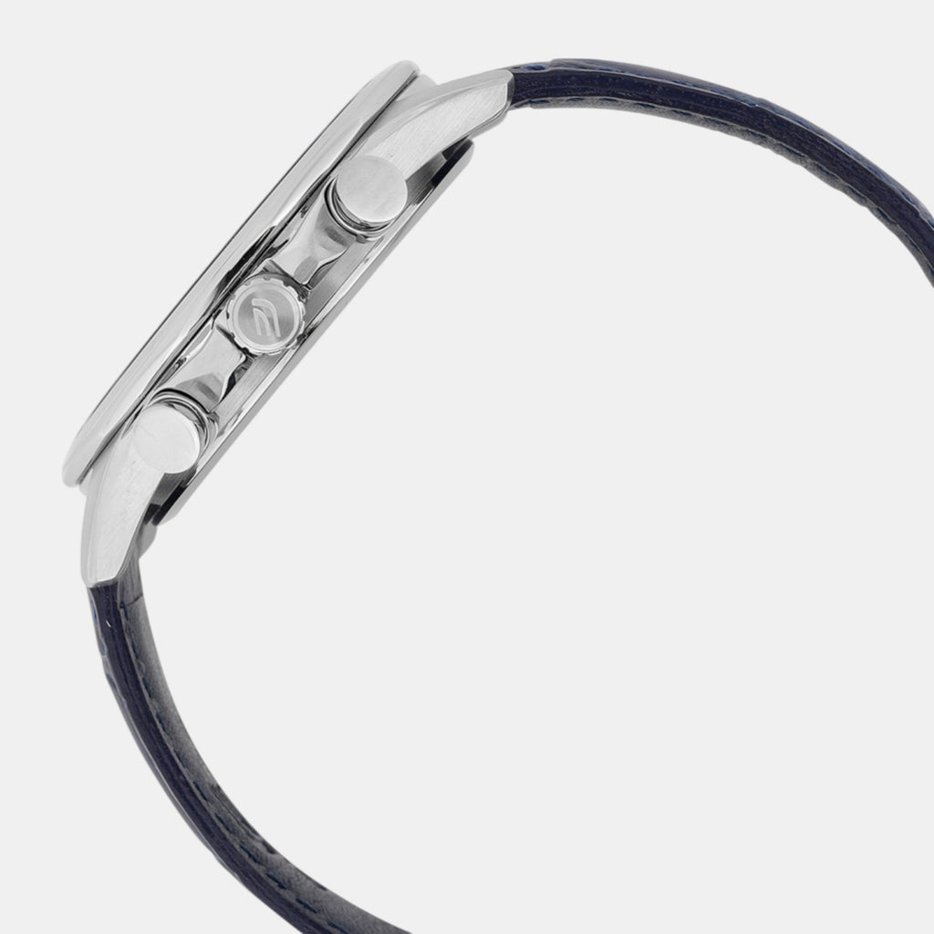 Edifice Men Quartz Blue Dial Analog Leather Watch ED648