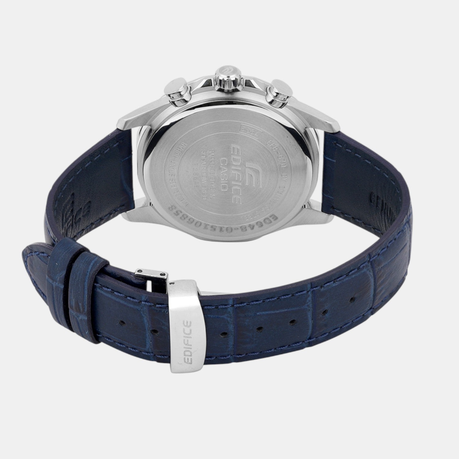 Edifice Men Quartz Blue Dial Analog Leather Watch ED648