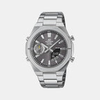 Edifice Men Quartz Grey Dial Analog-Digital Stainless Steel Watch ED650