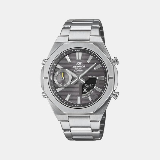 Edifice Men Quartz Grey Dial Analog-Digital Stainless Steel Watch ED650