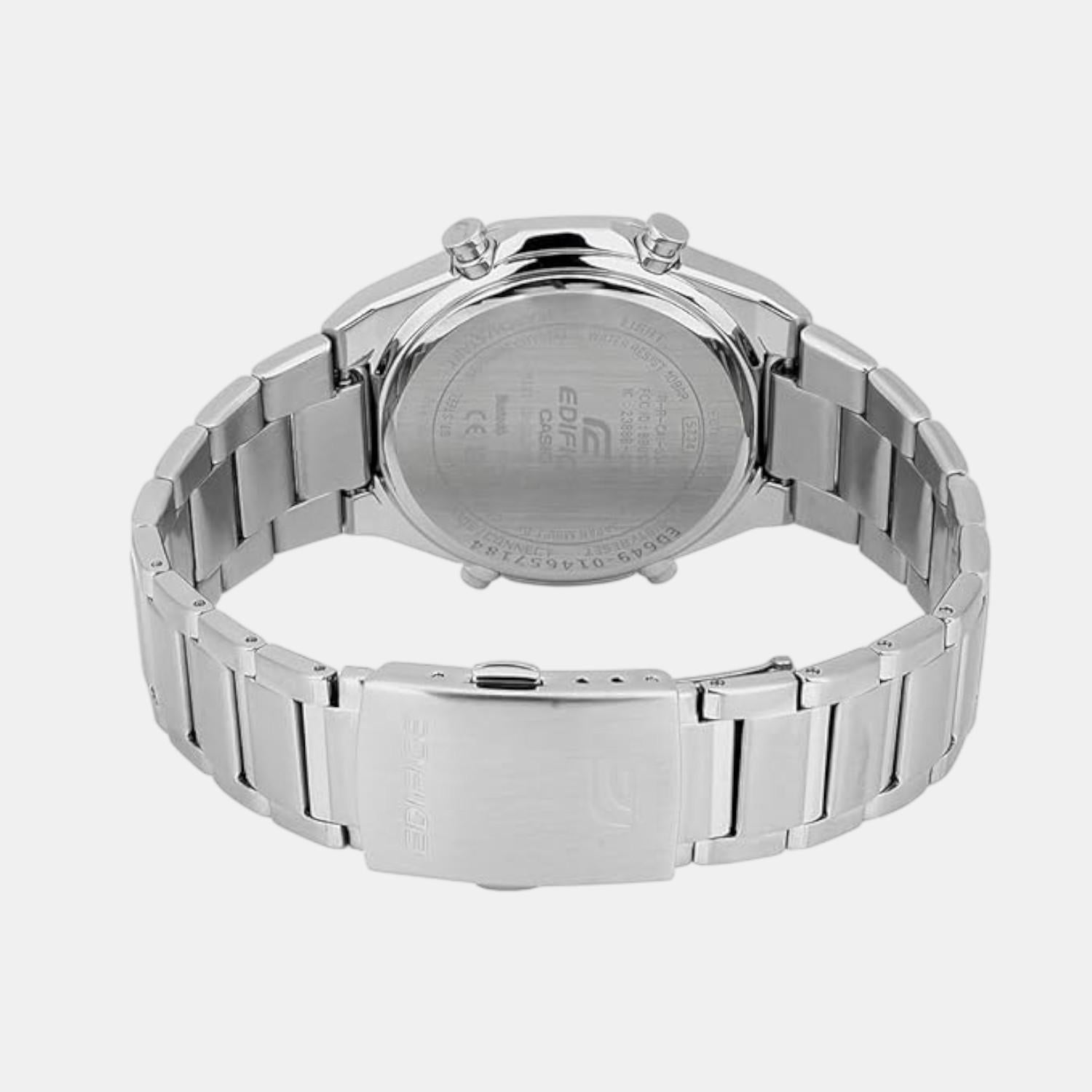 Edifice Men Quartz Grey Dial Analog-Digital Stainless Steel Watch ED650