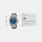 Edifice Men Quartz Blue Dial Analog Stainless Steel Watch ED653