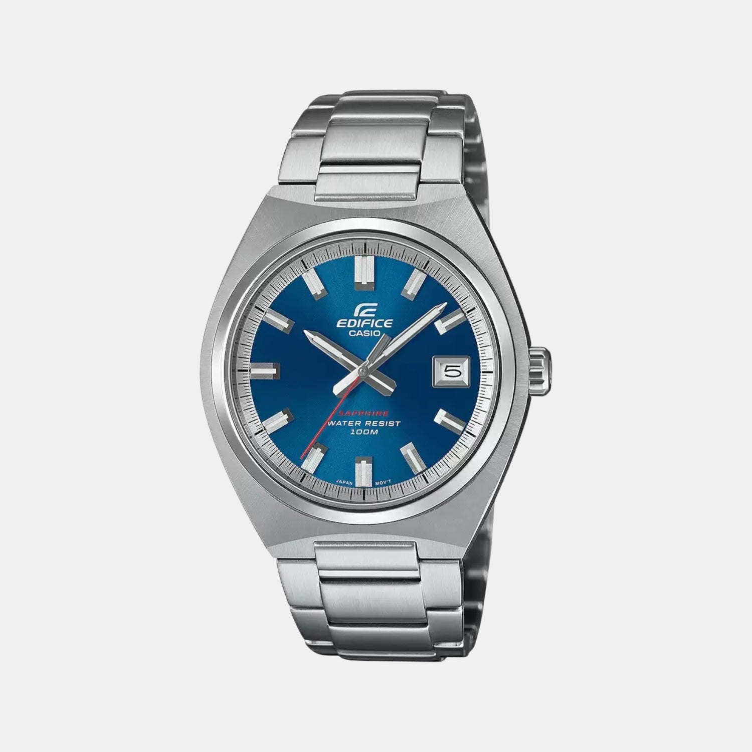 Edifice Men Quartz Blue Dial Analog Stainless Steel Watch ED653