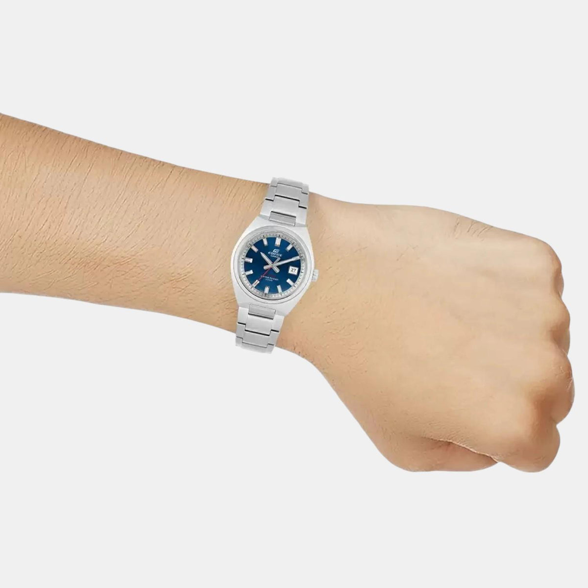 Edifice Men Quartz Blue Dial Analog Stainless Steel Watch ED653