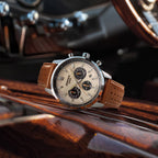 Edifice Men Quartz Multicolour Dial Multi-Function Leather Watch ED657