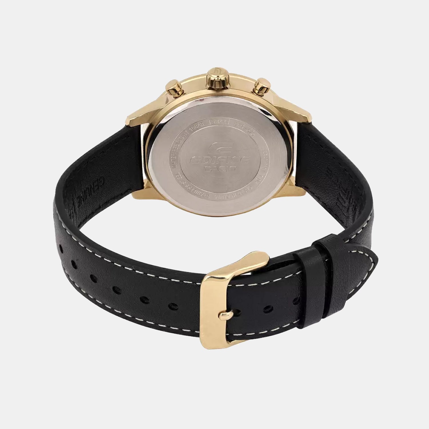 Edifice Men Quartz Green & Black Dial Multi-Function Leather Watch ED658