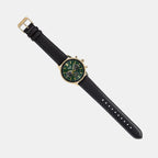 Edifice Men Quartz Green & Black Dial Multi-Function Leather Watch ED658