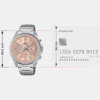 Edifice Men Quartz Peach Dial Analog Stainless Steel Watch ED660