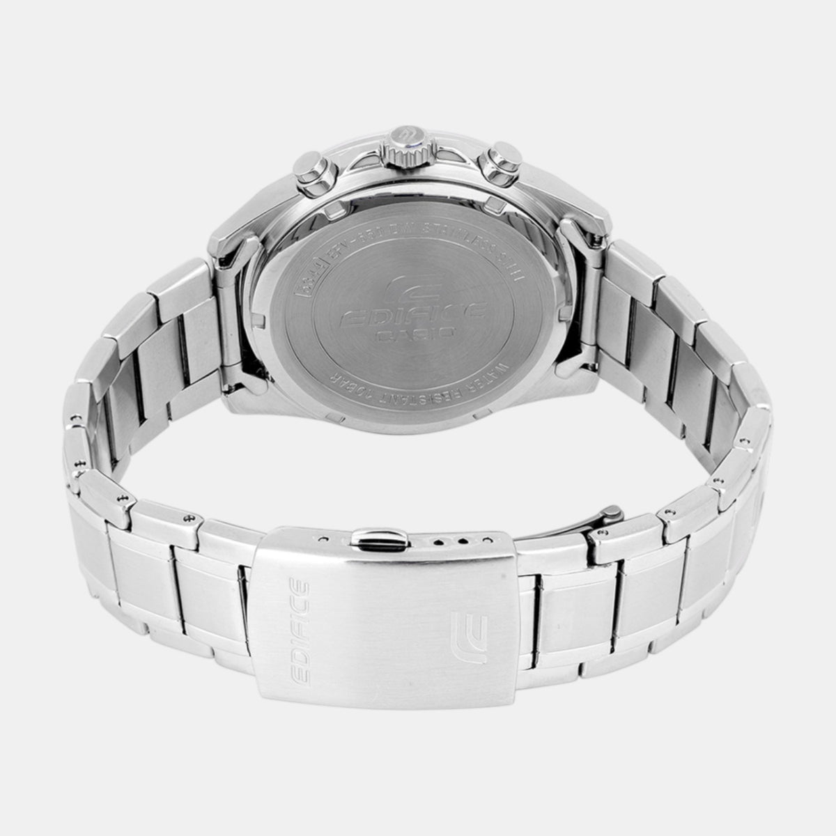 Edifice Men Quartz Peach Dial Multi-Function Stainless Steel Watch ED660
