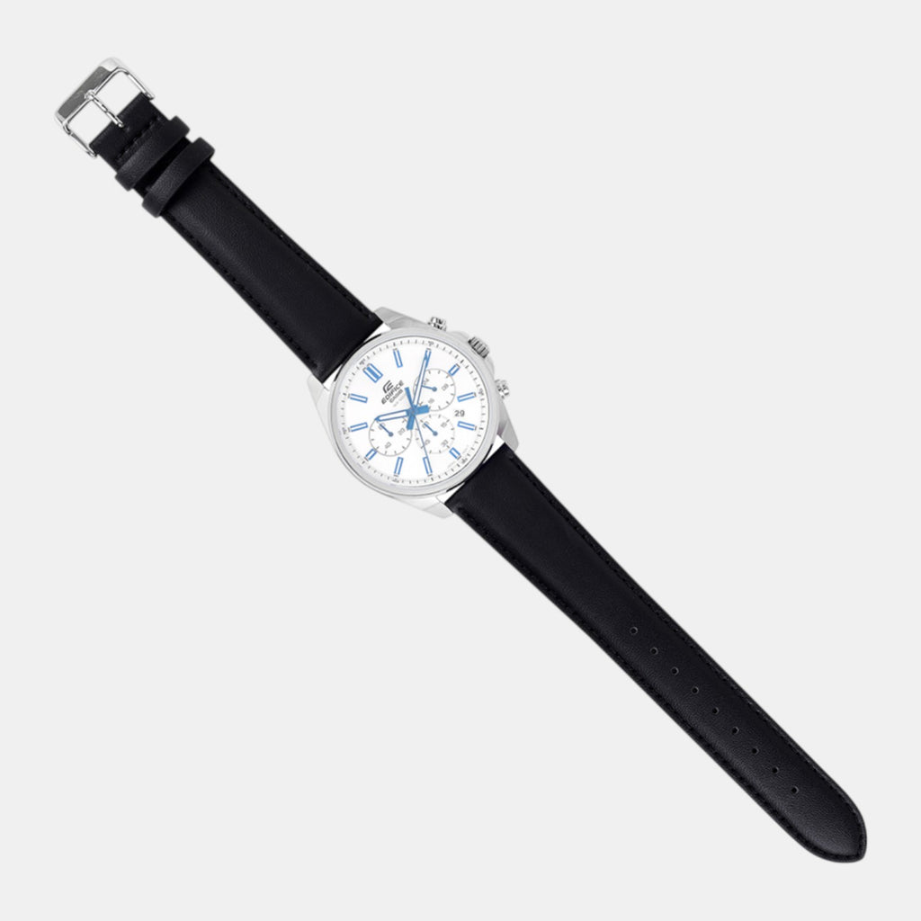 Edifice Men Quartz White Dial Chronograph Stainless Steel Watch ED661