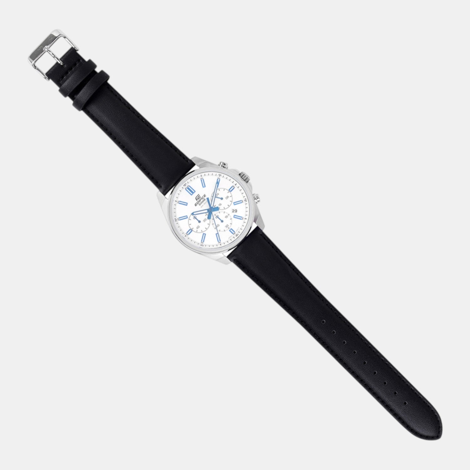 Edifice Men Quartz White Dial Chronograph Stainless Steel Watch ED661