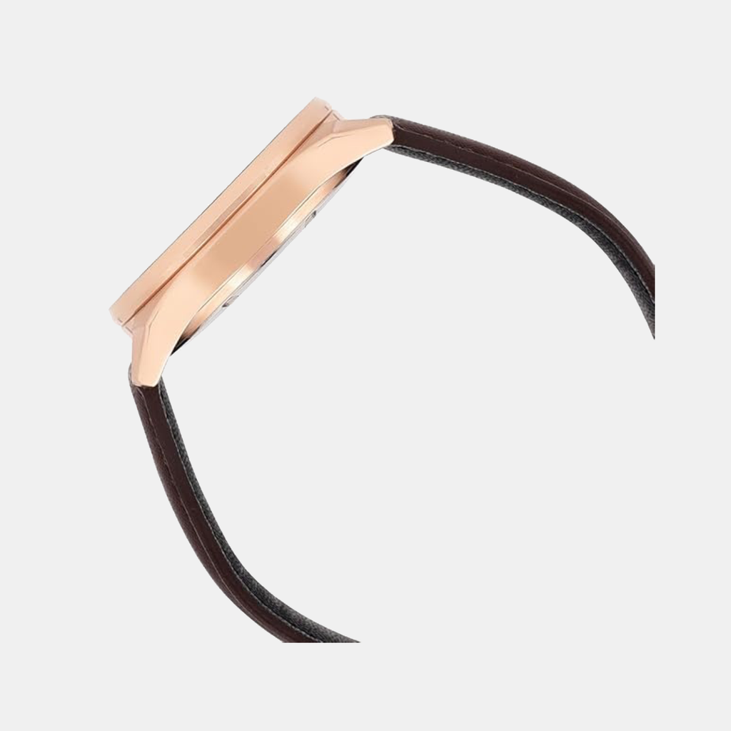 Edifice Men Quartz Brown Dial Chronograph Leather Watch ED662