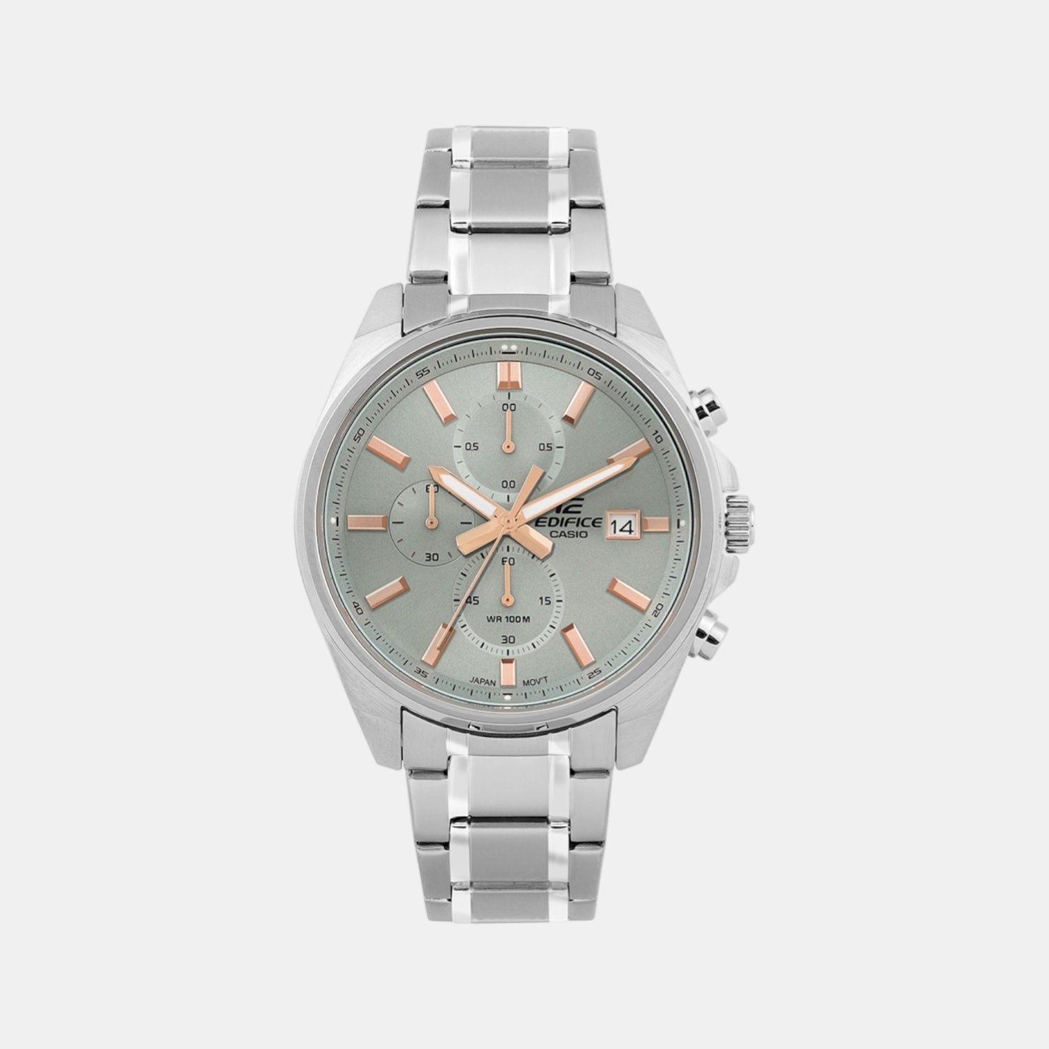 Edifice Men Quartz Green Dial Analog Stainless Steel Watch ED663