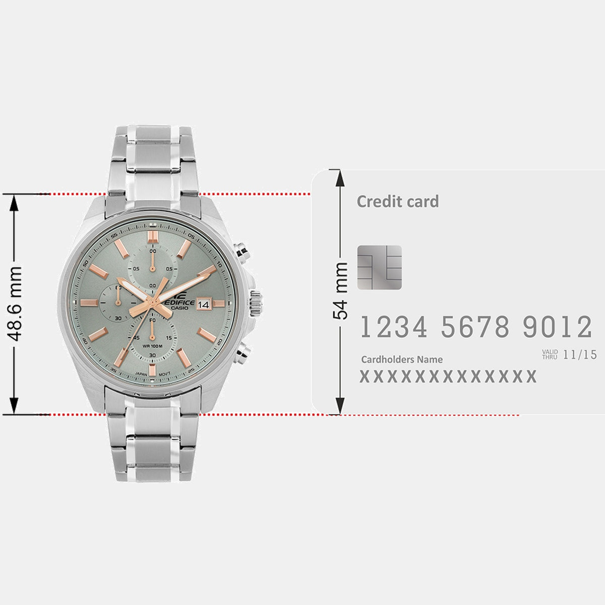 Edifice Men Quartz Green Dial Analog Stainless Steel Watch ED663