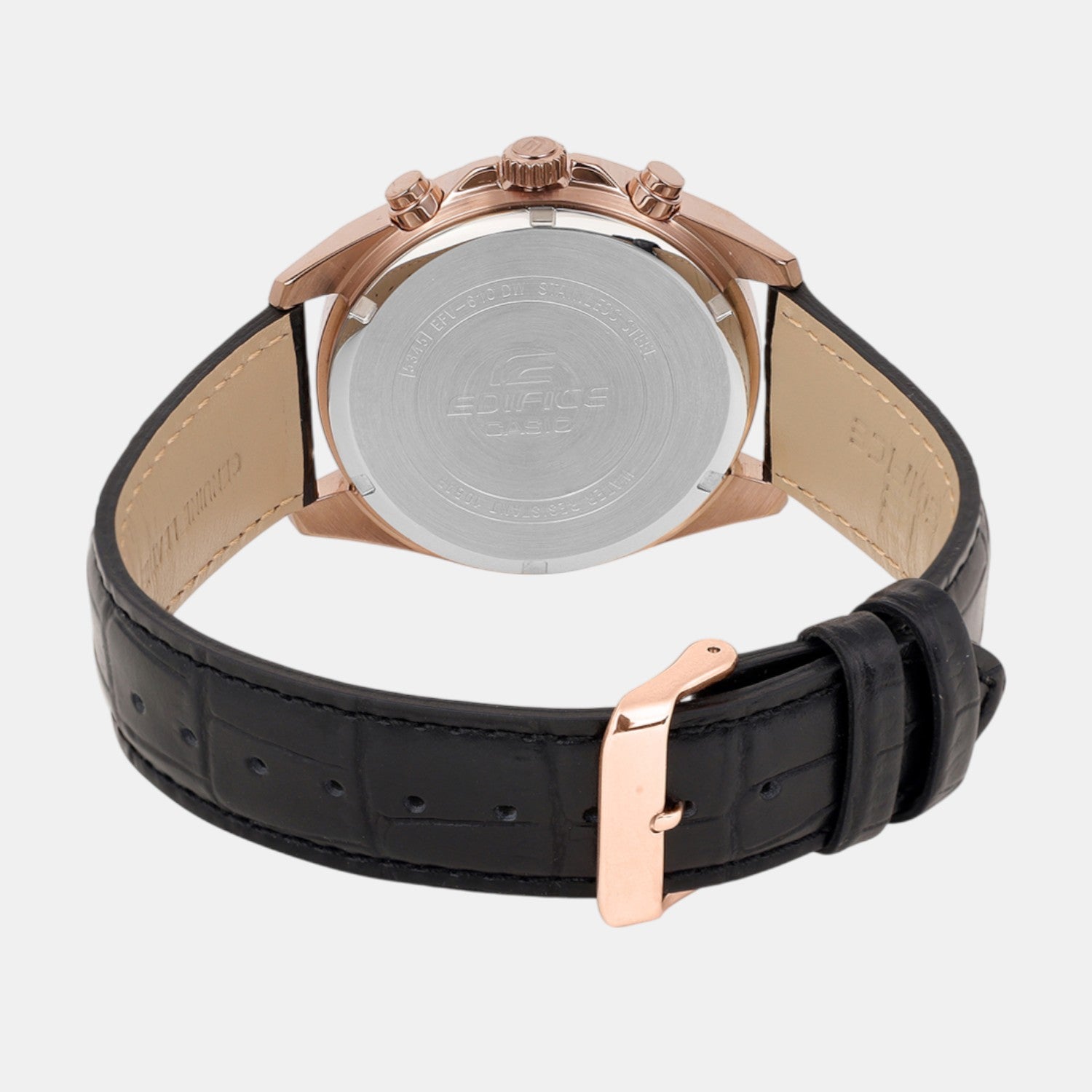 Edifice Men Quartz Black Dial Analog Stainless Steel Watch ED665