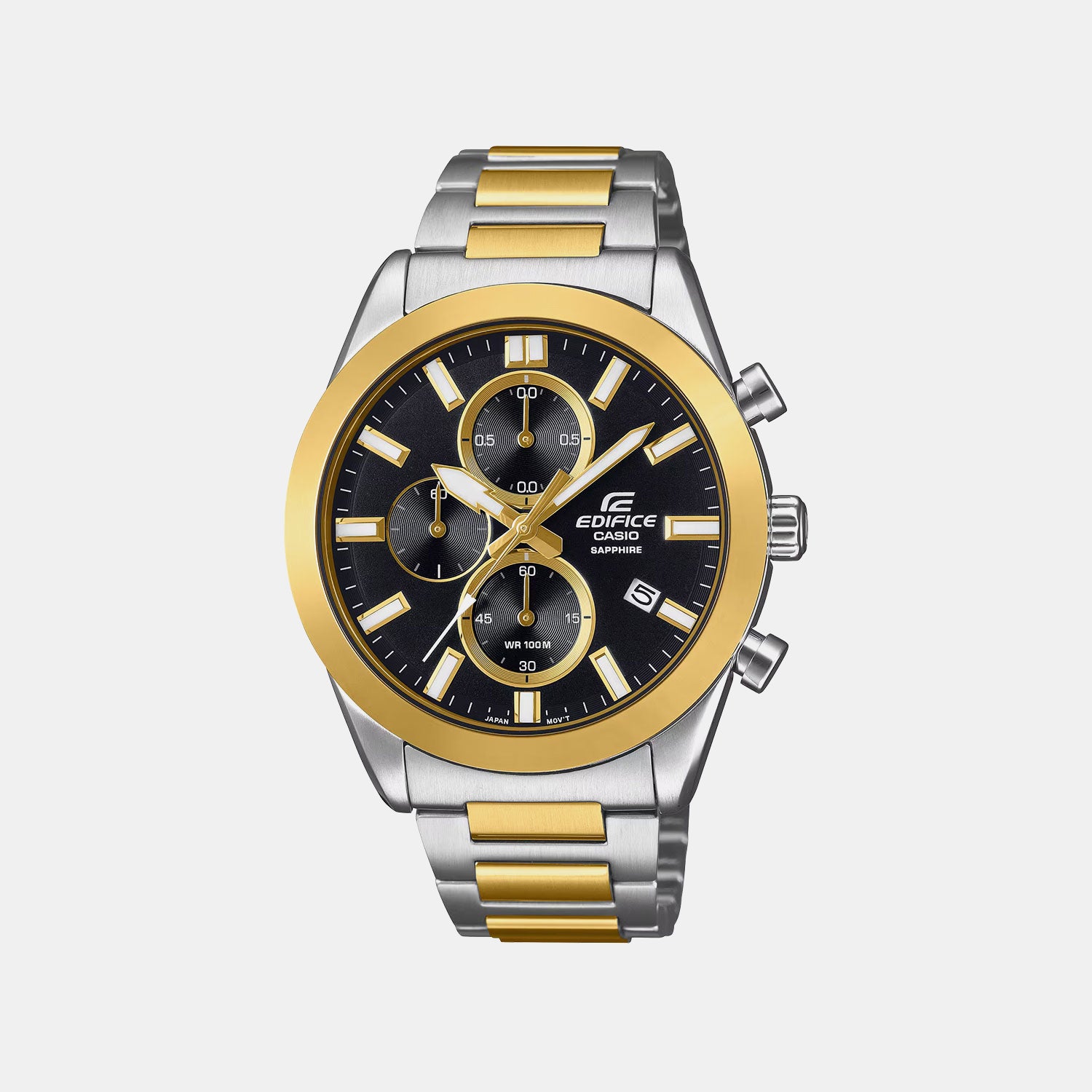 Edifice Men Quartz Black Dial Chronograph Stainless Steel Watch ED667 EFB-710SG-1AVUDF