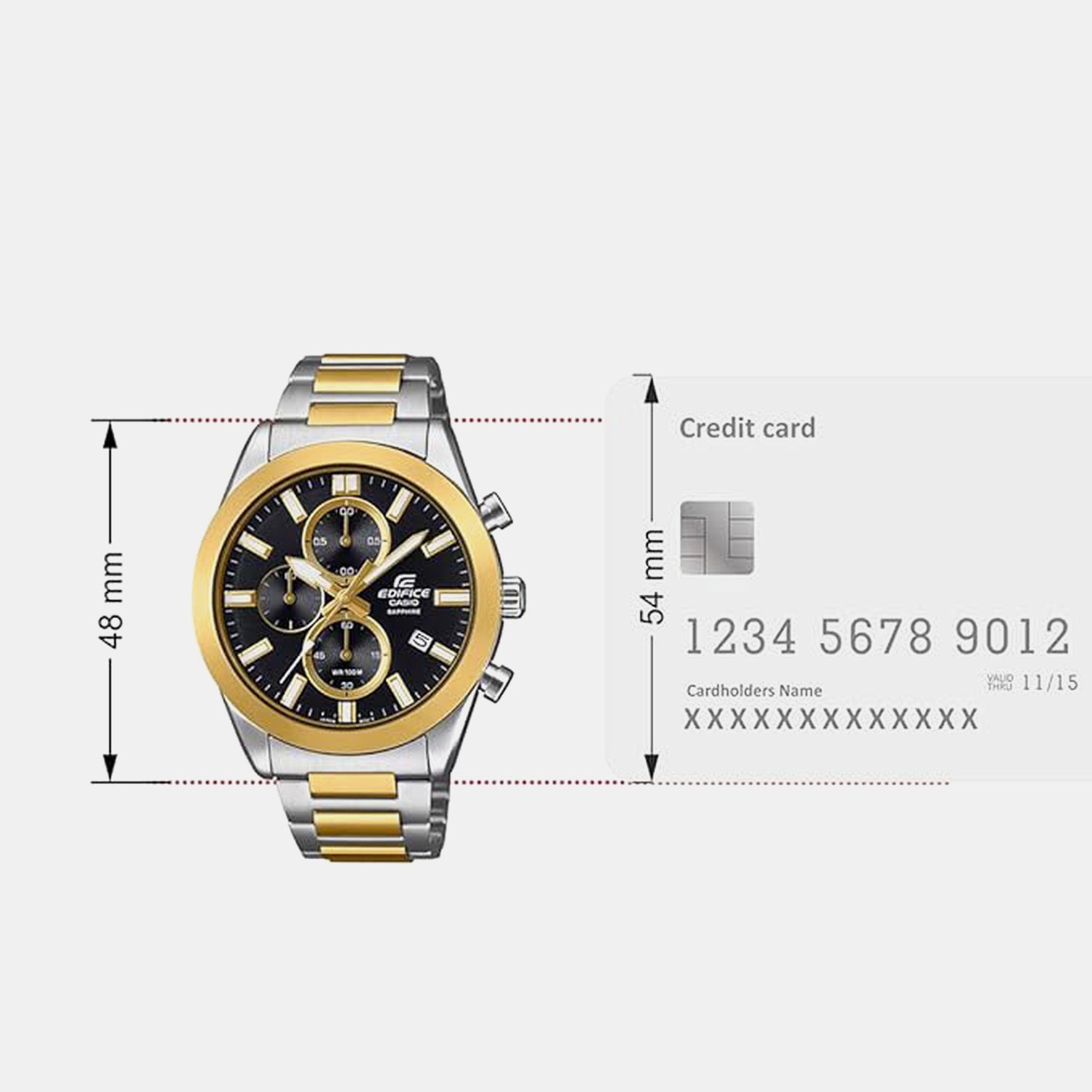 Edifice Men Quartz Black Dial Chronograph Stainless Steel Watch ED667