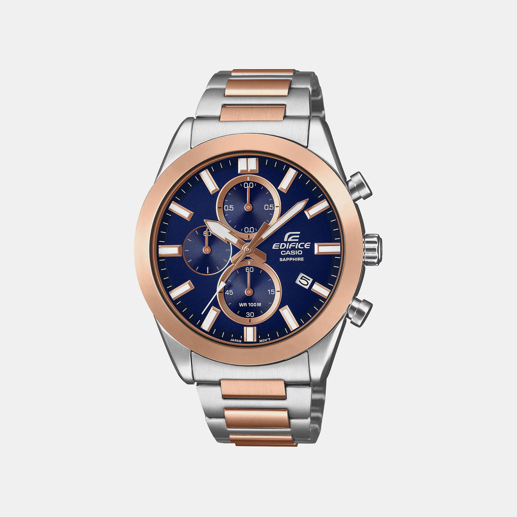 Edifice Men Quartz Blue Dial Chronograph Stainless Steel Watch ED668