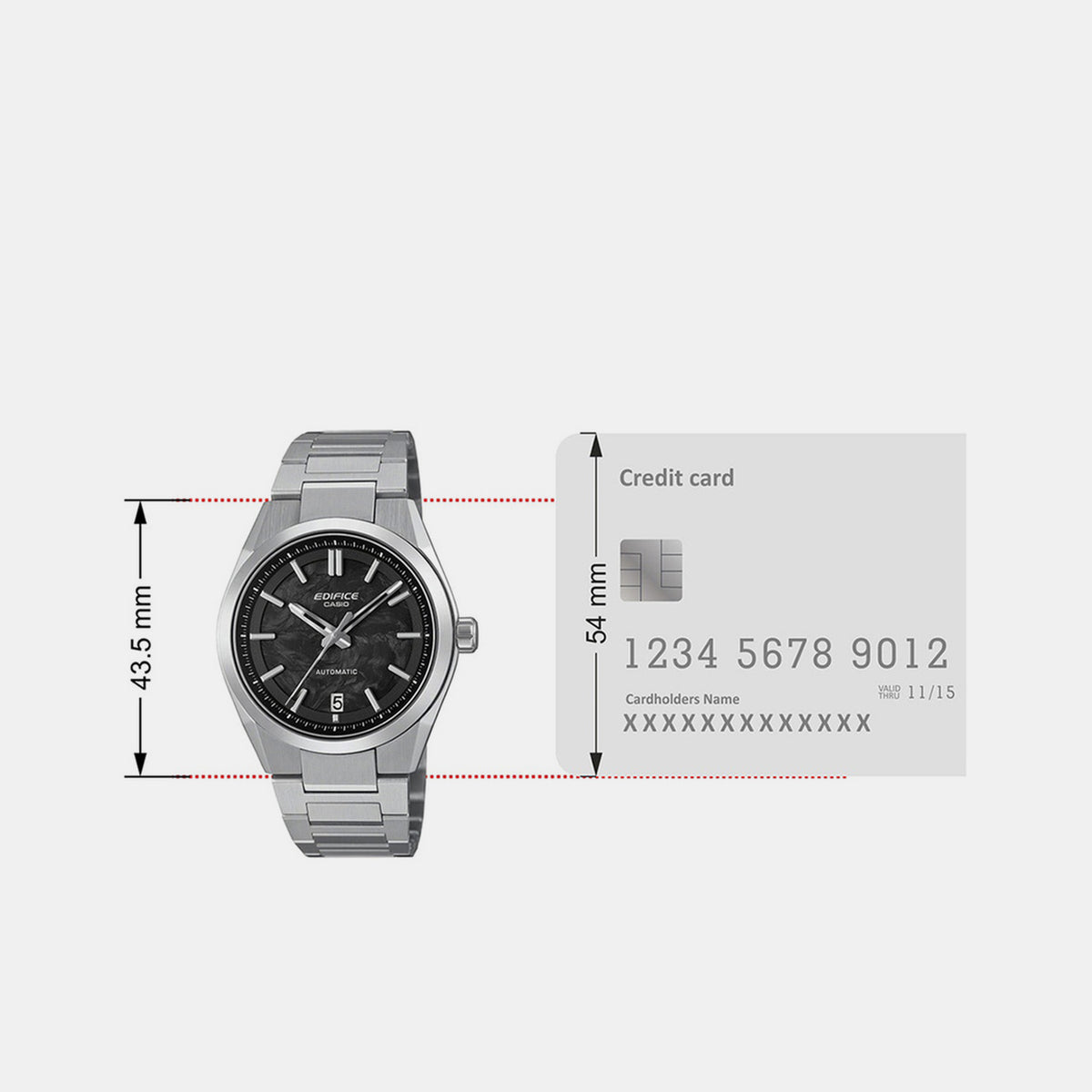 Edifice Men Automatic Black Dial Analog Stainless Steel Watch ED669