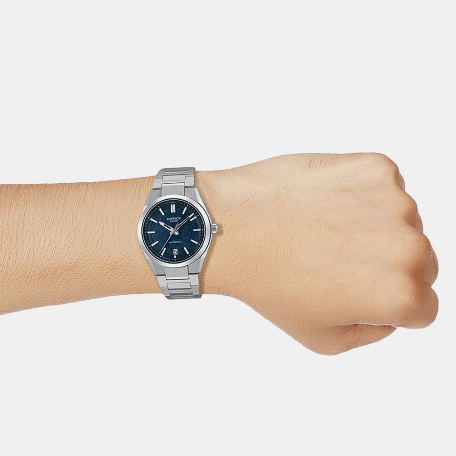 Edifice Men Automatic Blue Dial Analog Stainless Steel Watch ED670 - EFK-100D-2A
