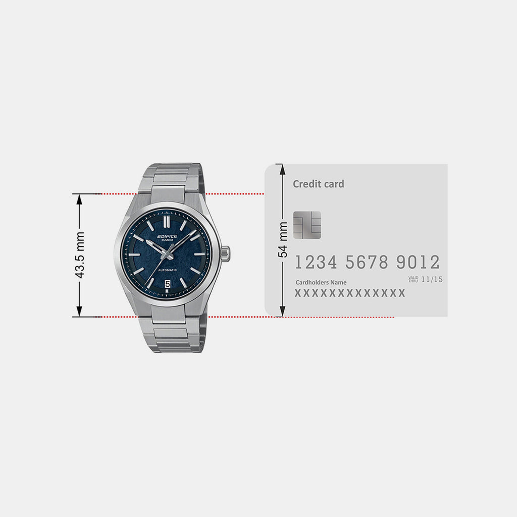 Edifice Men Automatic Blue Dial Analog Stainless Steel Watch ED670