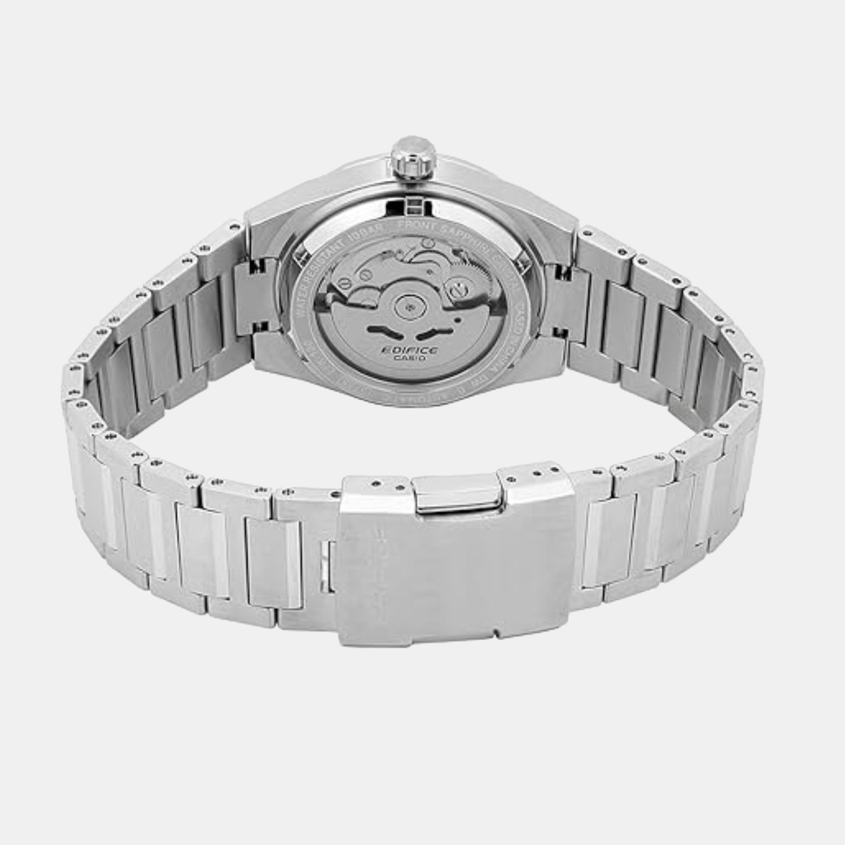 Edifice Men Automatic White Dial Analog Stainless Steel Watch ED672