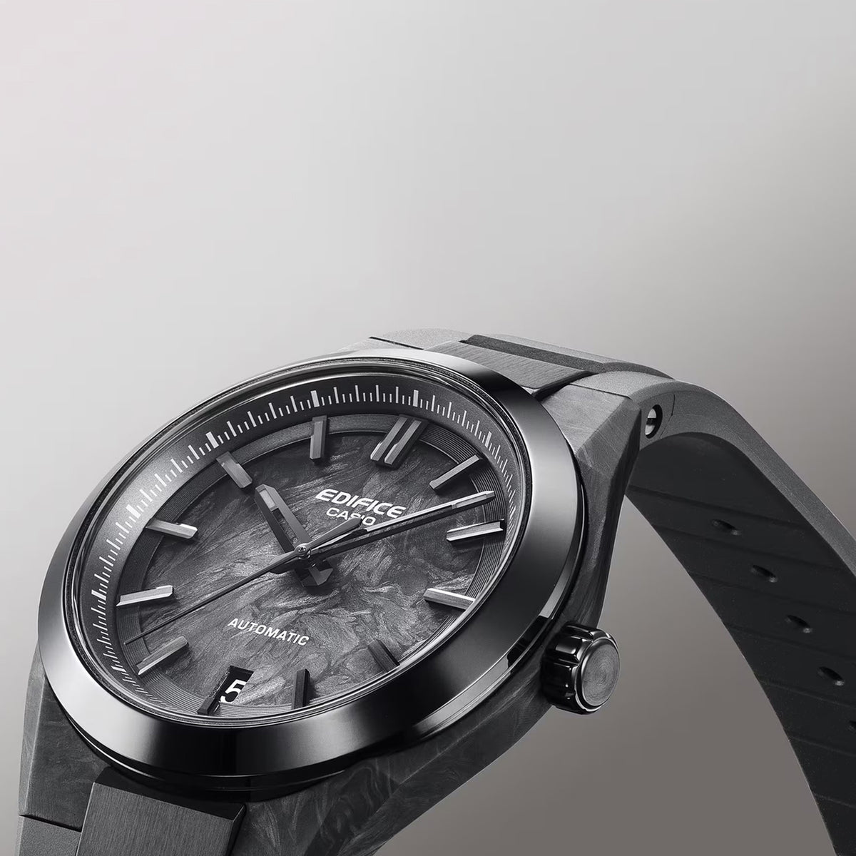 Edifice Men Automatic Black Dial Analog Resin Watch ED673