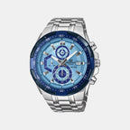Edifice Men Quartz Blue Dial Chronograph Stainless Steel Watch ED674