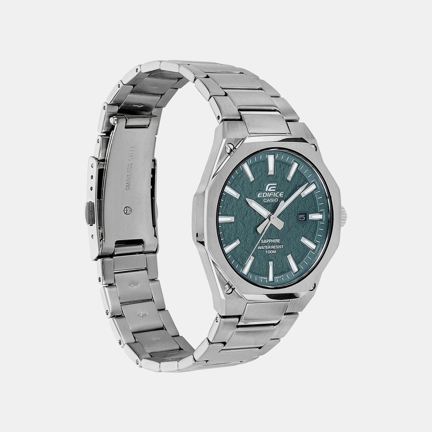 Edifice Men Quartz Green Dial Analog Stainless Steel Watch ED678