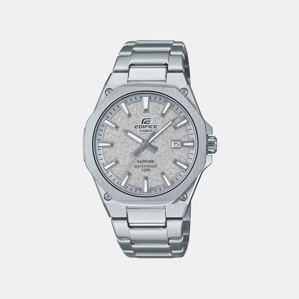 Edifice Men Quartz Grey Dial Analog Stainless Steel Watch ED679