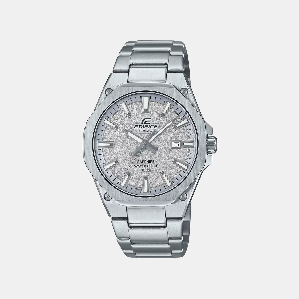 Edifice Men Quartz Grey Dial Analog Stainless Steel Watch ED679