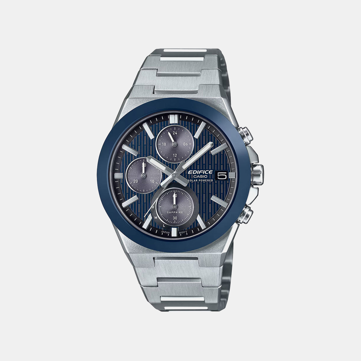 Edifice Men Quartz Blue Dial Chronograph Stainless Steel Watch ED680